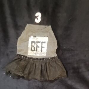 Black Sequin BFF/HEART  Dog Dress